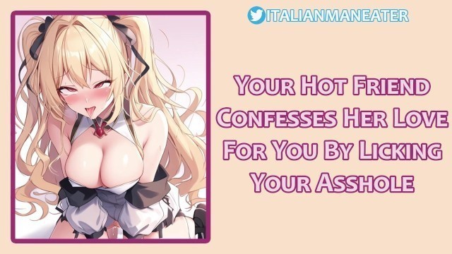 Your Hot Friend Lick your Asshole to Confess her Love for you | Extreme Rimjob