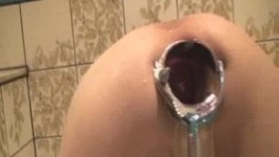 Routine anal gaping fisting and enema for the wife