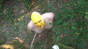 Slave Outdoor Piss and Fuck