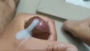 handjob until sperm cum  out close up