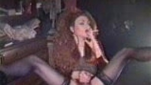 tranny smokes and squirts