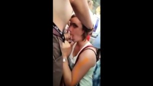 Giving DP Blowjob During A Festival