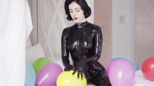 Balloons and Latex Catsuit